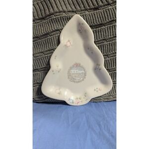 Pfaltzgraff Tea Rose Christmas Tree General Store Candy Dish 10.5" Retired 2